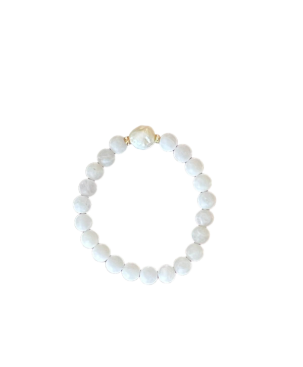 Bracelet Mia quartz rose et perle